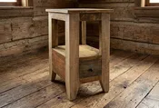 ANTIQUE CHAIR SIDE TABLE