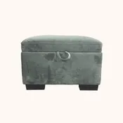 Barbados Gray storage ottoman