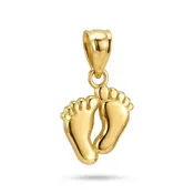 Gold Baby Feet Pendant