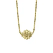 12MM GOLD BALL - 18KT YELLOW GOLD SIGNATURE BEADED 3MM 16
