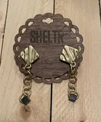 14k Gold Plated Stone & Chain Earrings