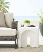 Arched End Table for Outdoors