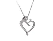 .01ct. Diamond Pendant in Sterling Silver