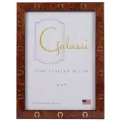 377 - 71 - Chestnut Burl W/Gold Horseshoe Frame