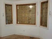 H1 Office - Wood-Clad Casement Bay Window Set, 20x60 + 60x60 + 18x60, Colonial Grids
