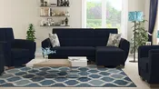 Armada Air Collection<br> Black Blue Denim Chaise Lounge