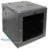 12U, 23.6 X 23.6 X 25.20, HEAVY DUTY STEEL FRAME, TEMPERED GLASS DOOR, REVERSIBLE RIGHT OR LEFT HANDED DOOR, 1 PREINSTALLED FAN & 1 KNOCKOUT TO ADD ANOTHER FAN