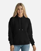 Adult Unisex Black Hooded Sweatshirt
