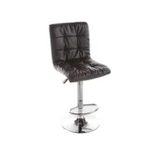 Tufted Black Bar Stool