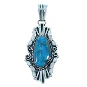 American Indian Turquoise Sterling Silver Pendant SX105679