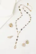 Alchemy 22-24" Abalone, Fresh Water Pearl with Golden Rutilated Quartz Statement Necklace