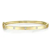 Bezel Diamond Bangle Bracelet
