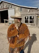 1970’s Fringe with a Shed Horn Button Leather Jacket
