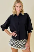 Collared Button Down Top
