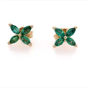 14KT Emerald Studs