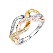 14K Tri Color Gold Fashion Diamond Ring