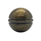 25mm Beaded Sphere Finial - 1" h Antique Brass