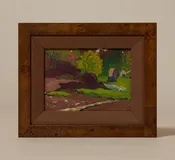1920S RUSSIAN POST-IMPRESSIONIST RURAL LANDSCAPE