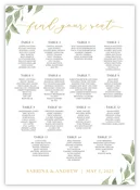 Seating Chart - Greenery 09