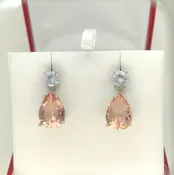 Champagne Pear Cut Earrings — Leon’s Beverly Hills