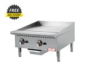 24" Wide Manual Commercial Griddle with 3/4" Plate NG