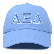 Alpha Xi Delta Sorority Hat Womens Greek Letters Embroidered Baseball Cap