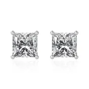10mm SILVER CZ CUBIC ZIRCONIA STUD EARRINGS ( 0003 10 )