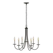10-1160 Hubbardton Forge Six Arm Simple Sweep Chandelier