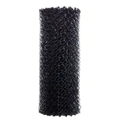 10 Foot x 50 Foot Black 11 Gauge Chain Link Fence Fabric, 2 Inch Diamond, Knuckle-Knuckle Finish