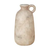 10.5in Whte Wash Earthen Textured Jug Vase