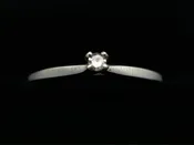 10K White Gold Small Diamond Promise Ring