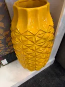 16"  Geometric Pattern Ceramic Vase