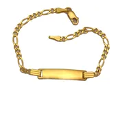 Bracelet-Gold ID bracelet-14K solid yellow