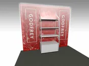 10' Backlit OutRigger II Trade Show Shelf Display