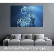 3d illustration. Beautiful abstract woman with abstract design elements №2889 Ready to Hang Canvas Print