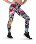 Abstract Magazine Print Legging
