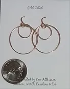 14K Gold Filled Handmade earrings circle medium multiple