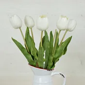 20in real touch white Tulip Stem