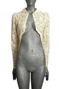 1930s Ivory Lace Evening Coat, Size-2