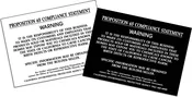 PROP 65 State Regulation Disclaimer Plaque — SOA Signs