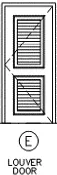 W/D Door, Single Louver WDxWD (Doral)