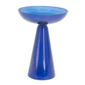 Sunnydaze 16.5” H Pedestal Glass Outdoor Bird Bath for Garden