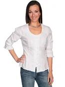 3/4 sleeve Blouse w/ Tie String Top