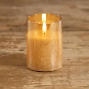 4” Champagne Glass 3D Flame Candle