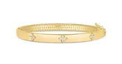 14K Gold And Diamond Bangle Bracelet