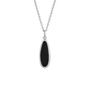 Alina Drop Bezel Necklace with Stone