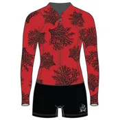 Girls Ocean Ramsey Water Inspired Axis Long Sleeve Front Zip Springsuit 2mm