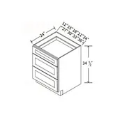 D1 | Natural Shaker Drawer Base Cabinets