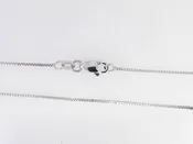 14K White Gold Box Necklace