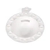 Bathshroom Matte Plastic Overflow Drain Cover 5.75 In. White